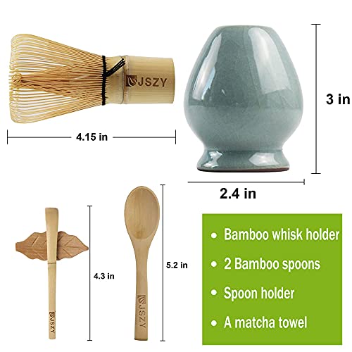 Jiekaitreasure Matcha Whisk Set Bamboo Matcha Whisk Scoop Matcha Whisk  Holder Tea Making Kit 