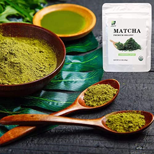 JSZY Matcha Green Tea Powder Premium Japanese Organic Matcha Powder for Cakes/Milk Tea/Ice Cream/Latte and Smoothies