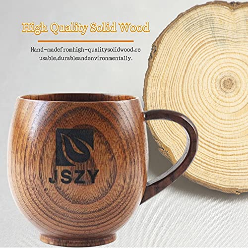 Natural Solid Wood Tea Cup Coffee Mug Wine Mug Handmade Multi-purpose for  Drinking Tea Coffee Wine Wooden Tea Cups 