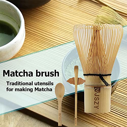 JSZY Japanese Matcha Tea Whisk Set -Whisk Holder -Bamboo Scoop